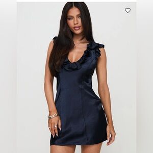 Princess Polly Butacup Frill Mini Dress Navy